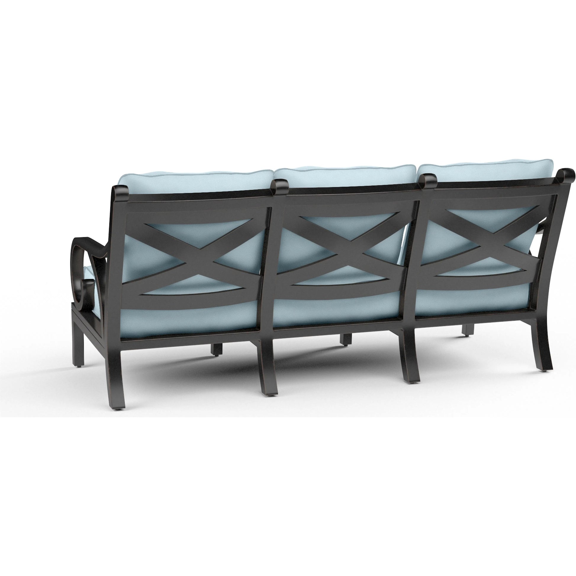 Monterey Outdoor Sofa by Sunset West in browns. Made from aluminum in a cottage & farmhouse style.