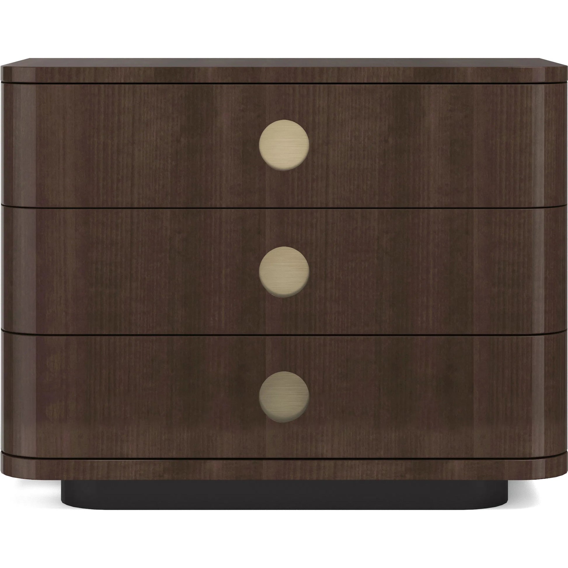 Bachelor Large Nightstand by Caracole in otter gloss. Made from unique in a traditional style.