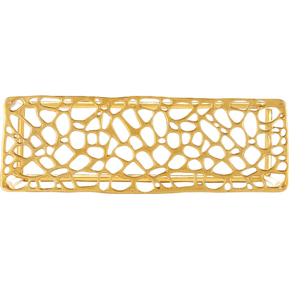 Honeycomb Console Table by Currey and Company in gold, clear. Made from cast aluminum, glass in a modern style.