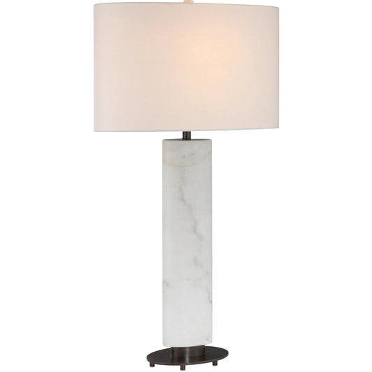Stanhope Table Lamp by Currey and Company in white, bronze. Made from marble, metal in a unique style.