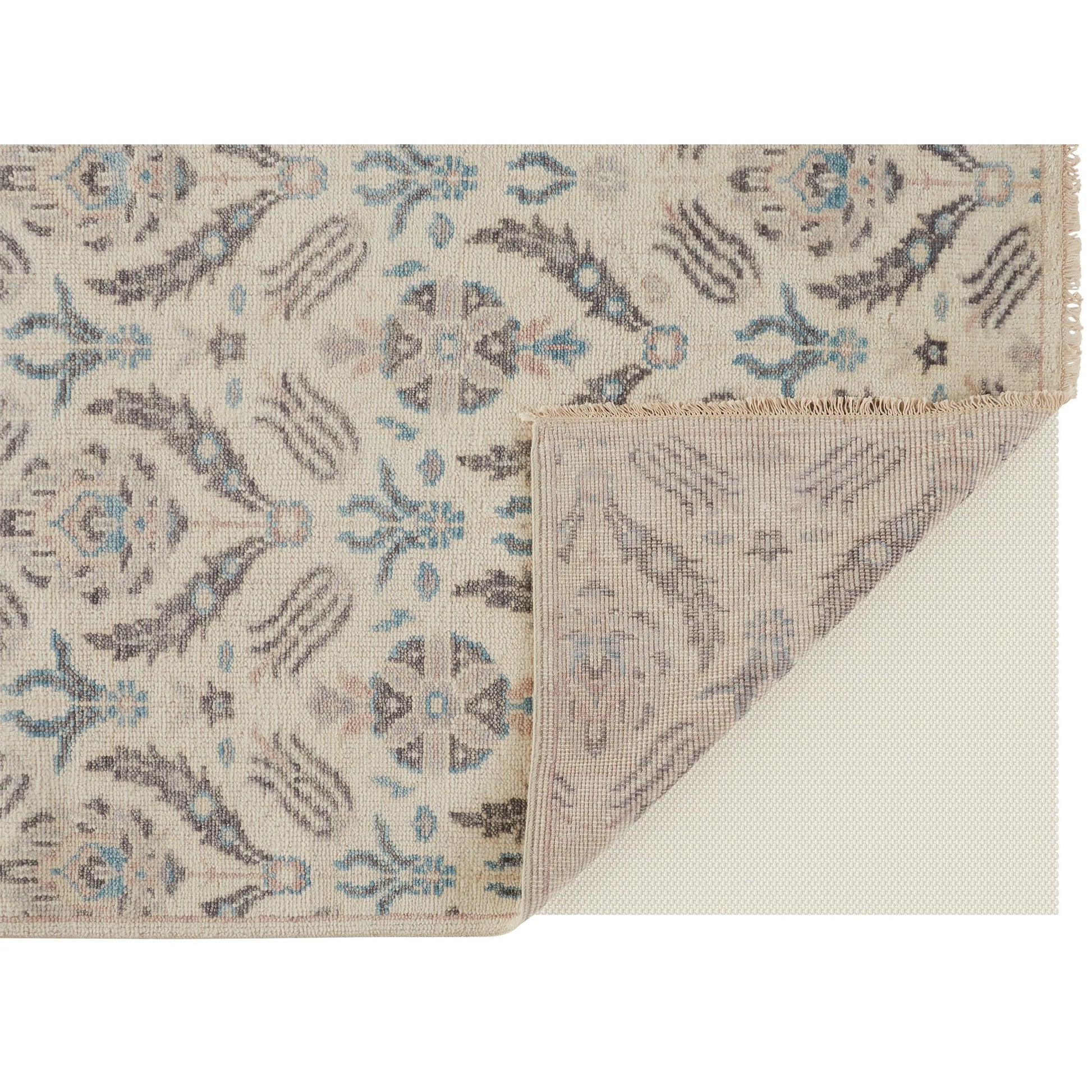 Beall Traditional Oriental Rug - 6711F by Feizy in ivory, gray, blue. Made from wool in a unique style.