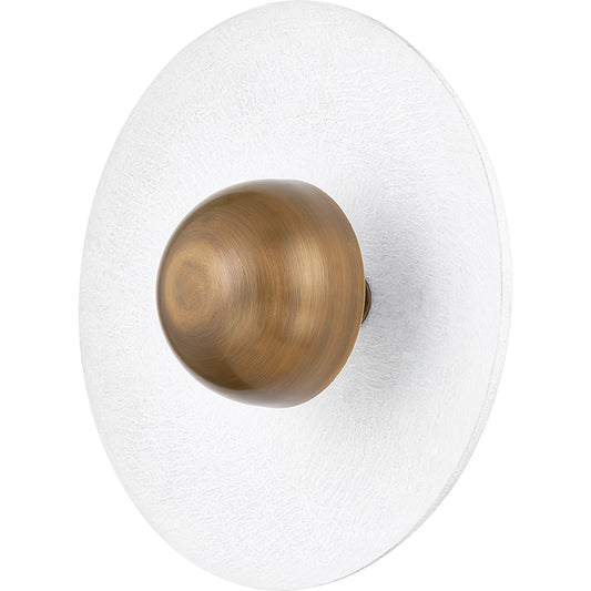 Noah 1 Light Flush Mount by Troy in patina brass. Made from brass in a modern style.