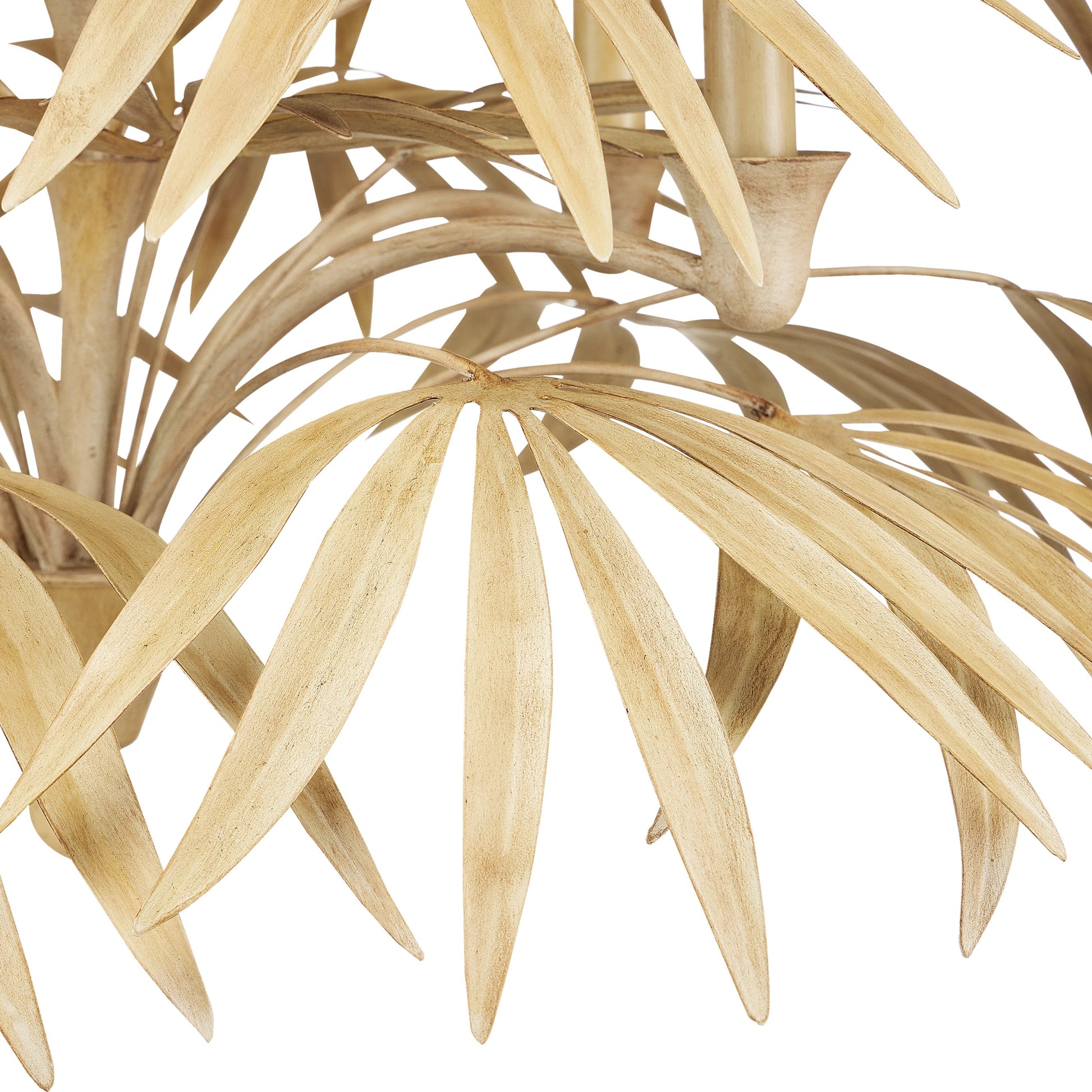 Calliope Chandelier by Currey and Company in coco cream. Made from wrought iron in a modern style.