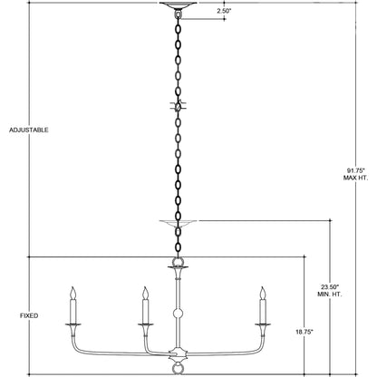 Nottaway Chandelier by Currey and Company. Made from wrought iron in a modern style.