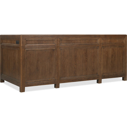 Driftwood Executive Desk by Hooker Furniture. Made from oak solids, oak veneers in a transitional style.