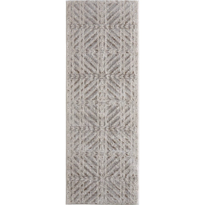 Vancouver Geometric Rug - VNR39NQF by Feizy in ivory, tan, brown. Made from polypropylene, polyester in a unique style.