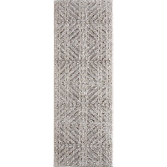Vancouver Geometric Rug - VNR39NQF by Feizy in ivory, tan, brown. Made from polypropylene, polyester in a unique style.