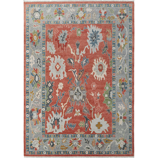 Karina Transitional & Botanical Rug - 90969G4F by Feizy in red, gray, ivory. Made from wool in a unique style.