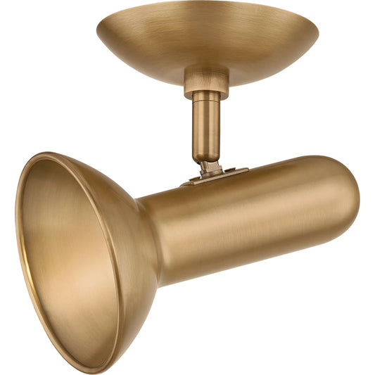 Bjorn Flush Mount by Troy in patina brass. Made from steel in a unique style.