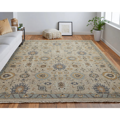 Corbitt Traditional Oriental Rug - 0613F by Feizy in tan, blue, gold. Made from unique in a unique style.