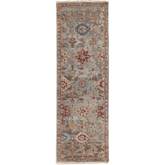Leylan Transitional & Botanical Rug - 0583F by Feizy in brown, tan, gray. Made from unique in a unique style.