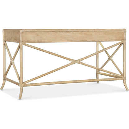 Retreat Pole Rattan Writing Desk by Hooker Furniture. Made from oak, maple veneers, rope in a cottage & farmhouse style.