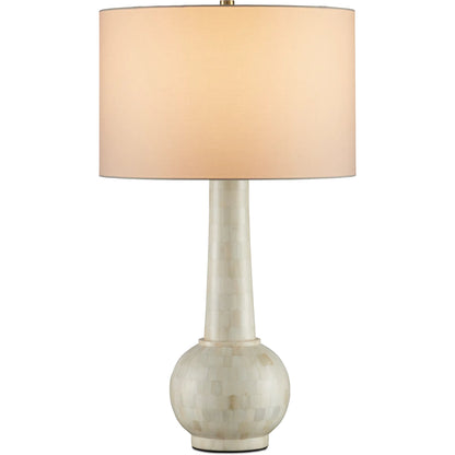 Osa Table Lamp by Currey and Company in natural bone. Made from bone, engineered wood in a modern style.