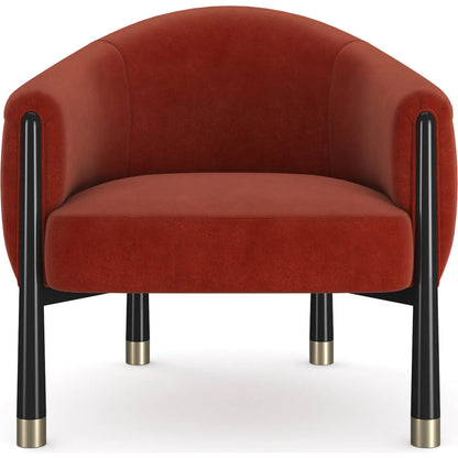Baton Accent Chair by Caracole in chocolate truffle, whisper of gold. Made from unique in a eclectic & global style.