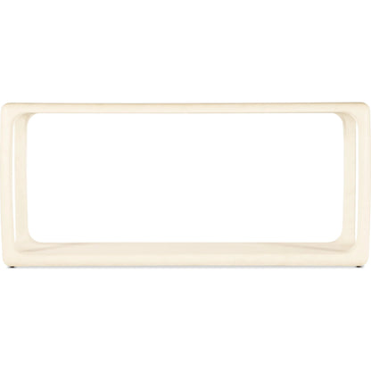 Westwood Console Table by Hooker Furniture in textured alabaster plaster white. Made from wood veneers in a transitional style.
