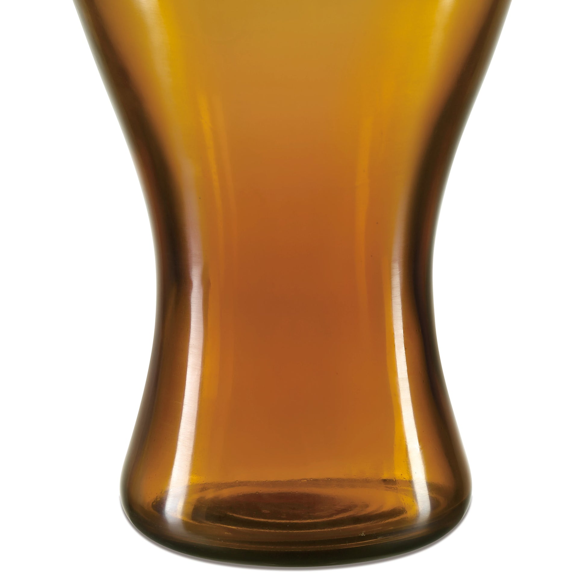 Gold Peking Maiping Vase by Currey and Company in amber. Made from glass in a modern style.