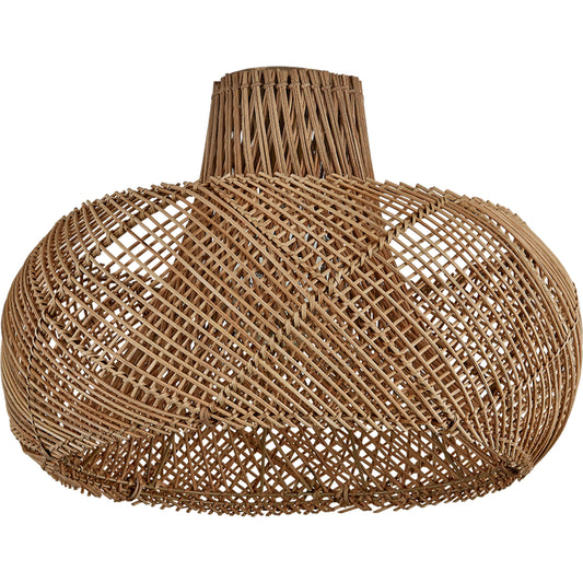 Kylo Semi Flush by Troy in patina brass. Made from natural woven in a unique style.