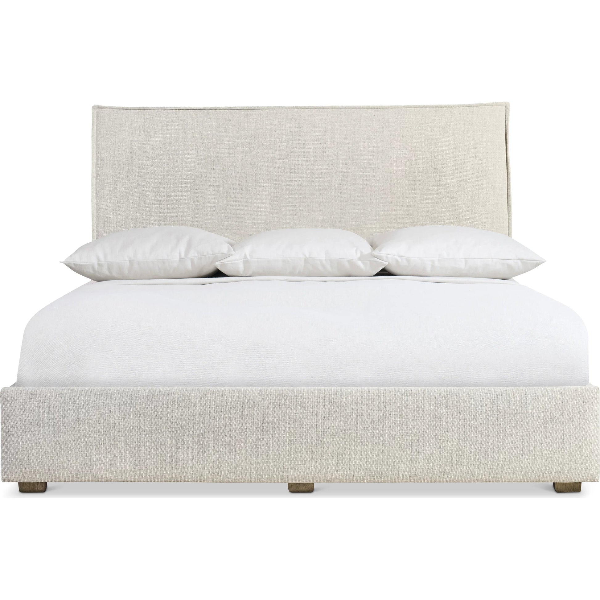 Loft Sawyer Storage Panel Bed by Bernhardt in beige, tan. Made from fabric, wood in a unique style.