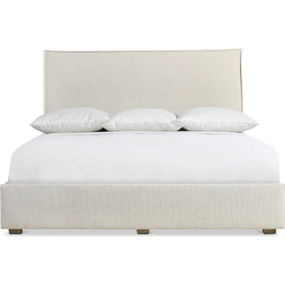 Loft Sawyer Storage Panel Bed by Bernhardt in beige, tan. Made from fabric, wood in a unique style.