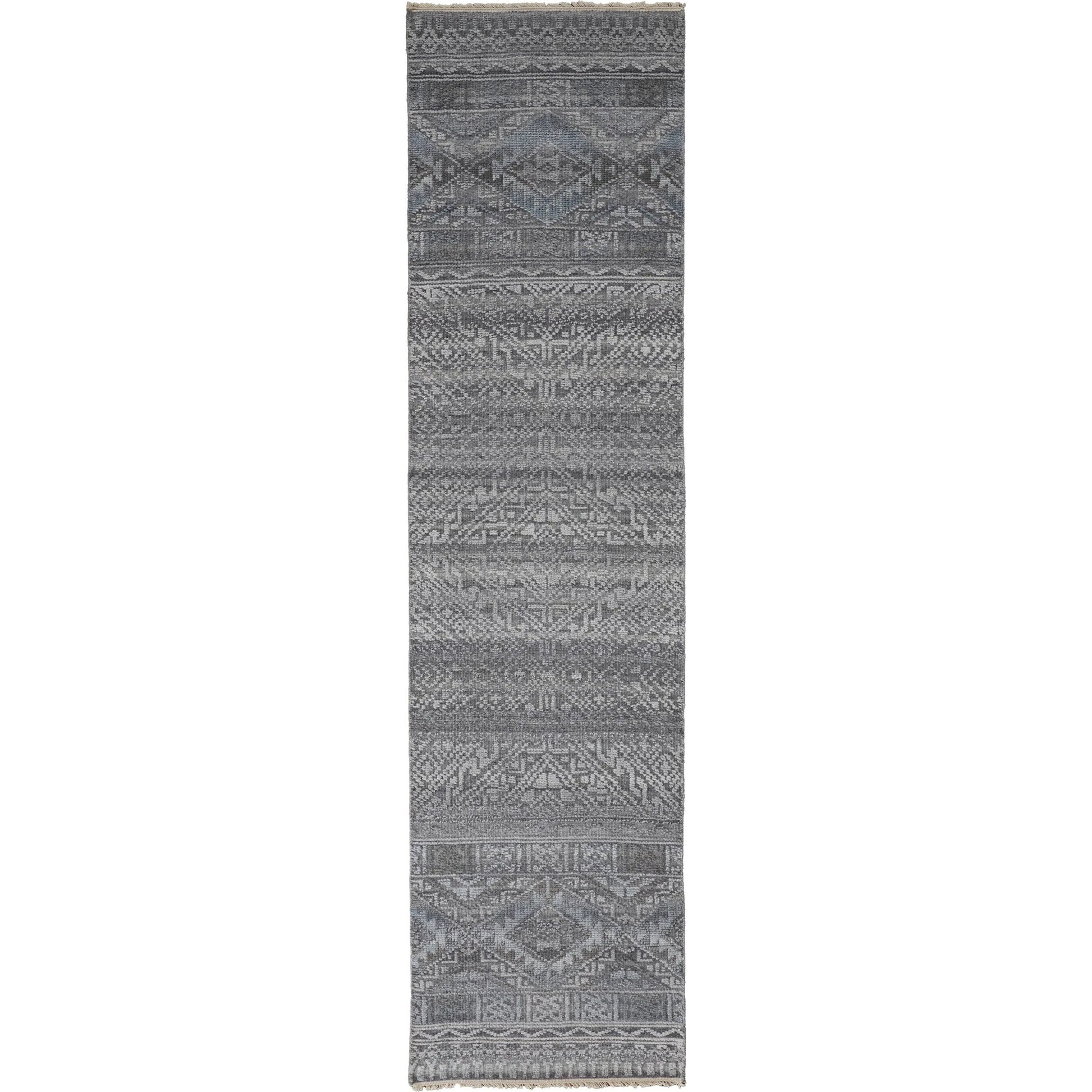 Payton Transitional Diamond Rug - 6495F by Feizy. Made from viscose, wool in a unique style.
