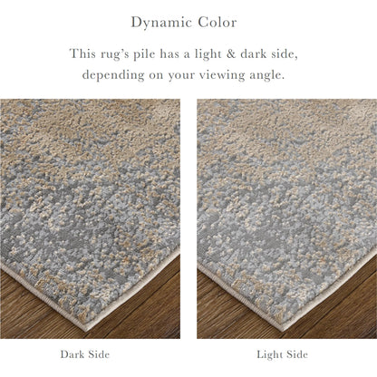 Aura Rug - 3567F by Feizy in ivory, gold, gray. Made from polyester, polypropylene in a unique style.