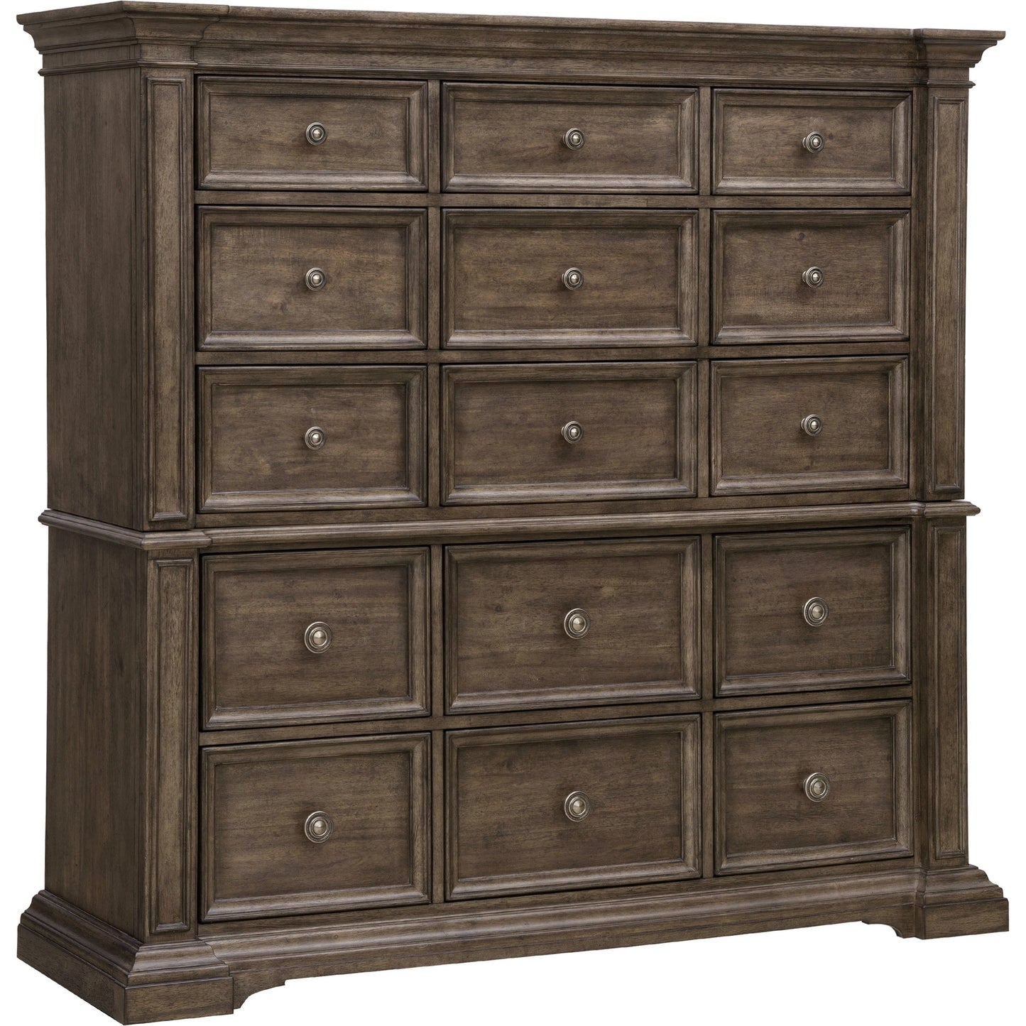 001 SI-2143486 | Primary Silo | Woodbury 15-Drawer Master Chest by Pulaski Furniture in cowboy boots brown. Made from rubberwood in a traditional style.