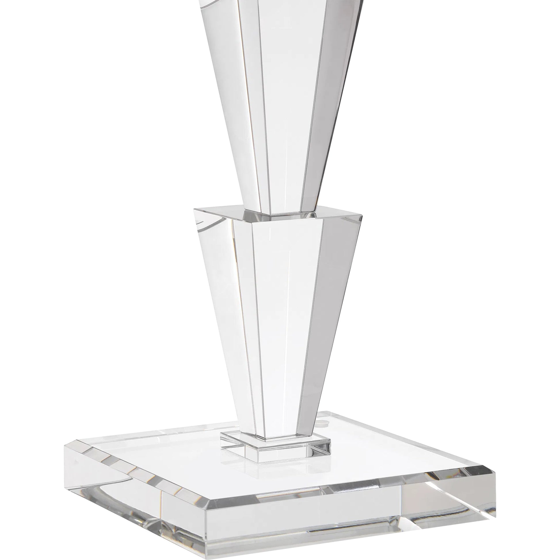 Tiana Drinks Table by Currey and Company in clear. Made from optic crystal in a unique style.