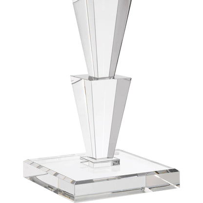 Tiana Drinks Table by Currey and Company in clear. Made from optic crystal in a unique style.