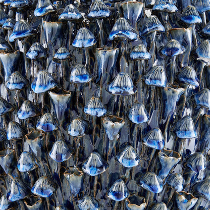 Manitapi Blue Vase by Currey and Company in blue. Made from ceramic in a coastal style.