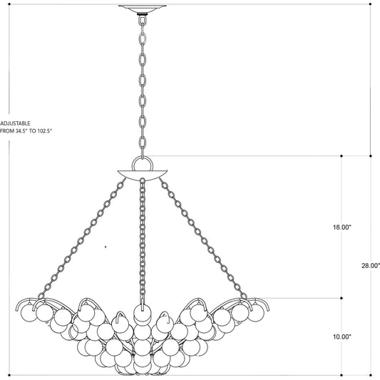 Quantum Chandelier by Currey and Company in contemporary silver leaf. Made from wrought iron, glass in a traditional style.