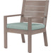 Laguna Outdoor Dining Chair by Sunset West in browns. Made from aluminum in a modern style.