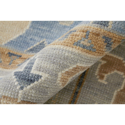 Karina Transitional & Botanical Rug - 90969G6F by Feizy in ivory, blue, tan. Made from wool in a unique style.