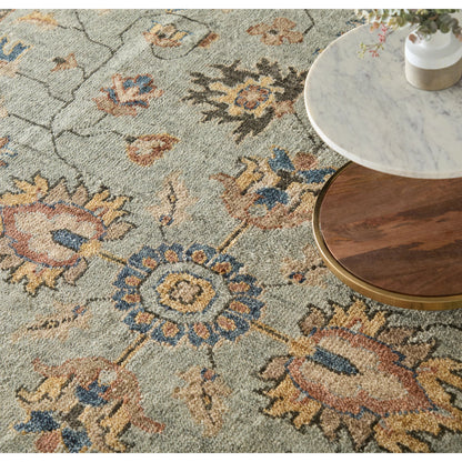 Carrington Traditional Oriental Rug - 6503F by Feizy in gray, gold, red. Made from wool in a unique style.