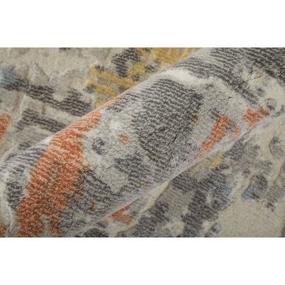 Braden BDN8A50F Rug by Feizy in gray, orange, tan. Made from polyester, polypropylene in a unique style.