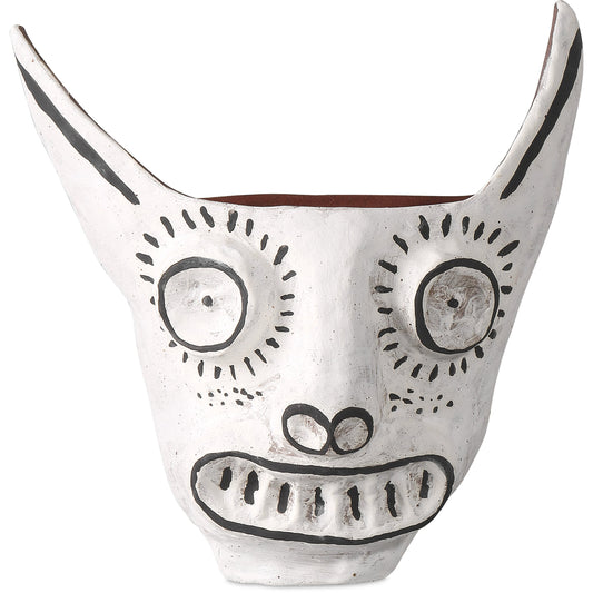 Leopold the Jaguar by Currey and Company in washed white, black. Made from porcelain in a eclectic & global style.