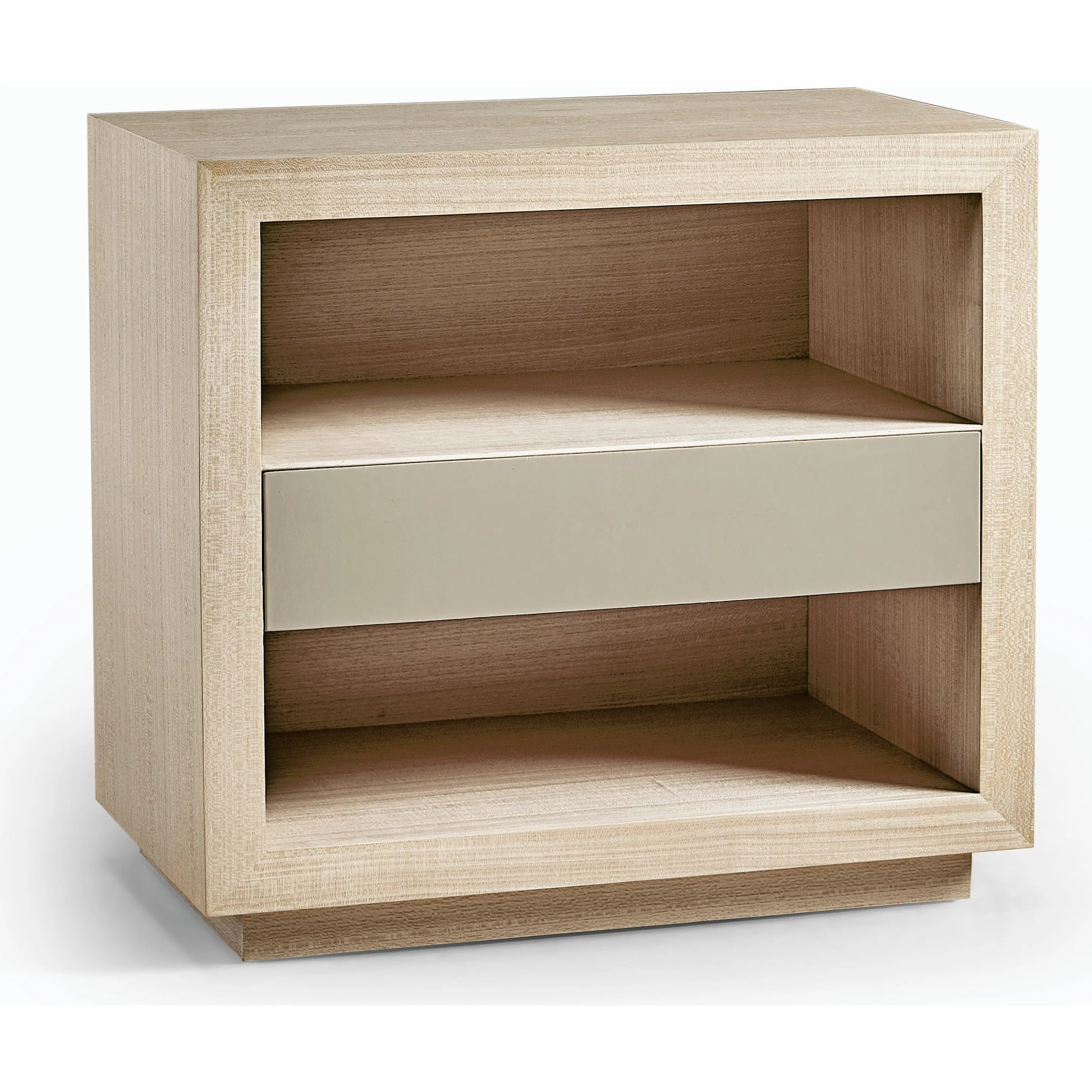 Water Hadal Plinth Nightstand by Jonathan Charles in beige. Made from unique in a transitional style.