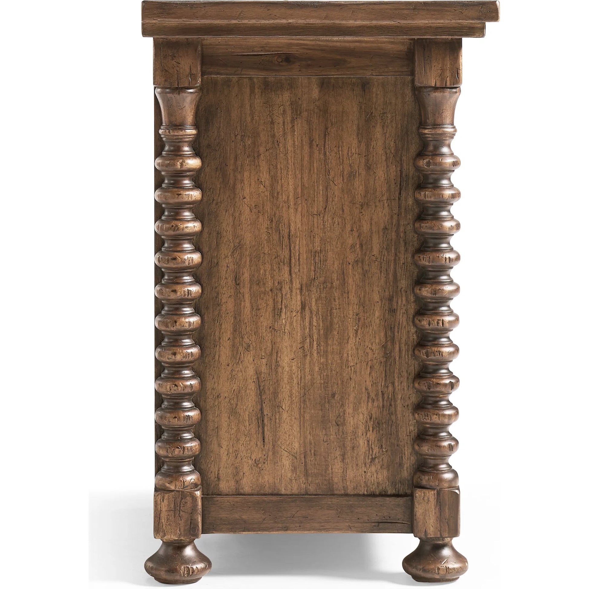 Tamarisk 3 Drawer Narrow Nightstand by Jonathan Charles in medium spain walnut. Made from main acacia in a unique style.