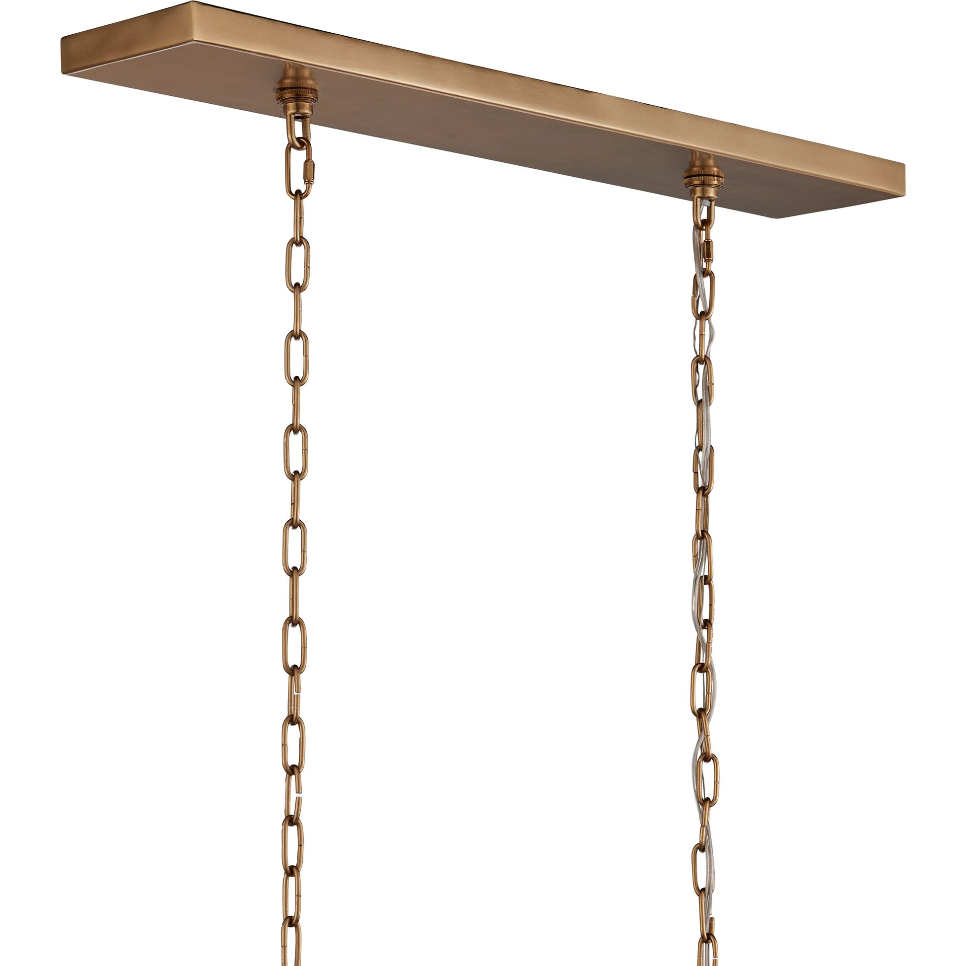 Daze Chandelier by Currey and Company in white, antique brass. Made from glass, brass, metal in a modern style.