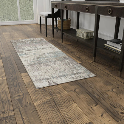 Eden EDN39QRF Rug by Feizy in ivory, blue, purple. Made from polypropylene in a unique style.