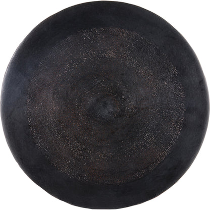 Gallo Accent Table by Currey and Company in bronze. Made from cast aluminum in a modern style.