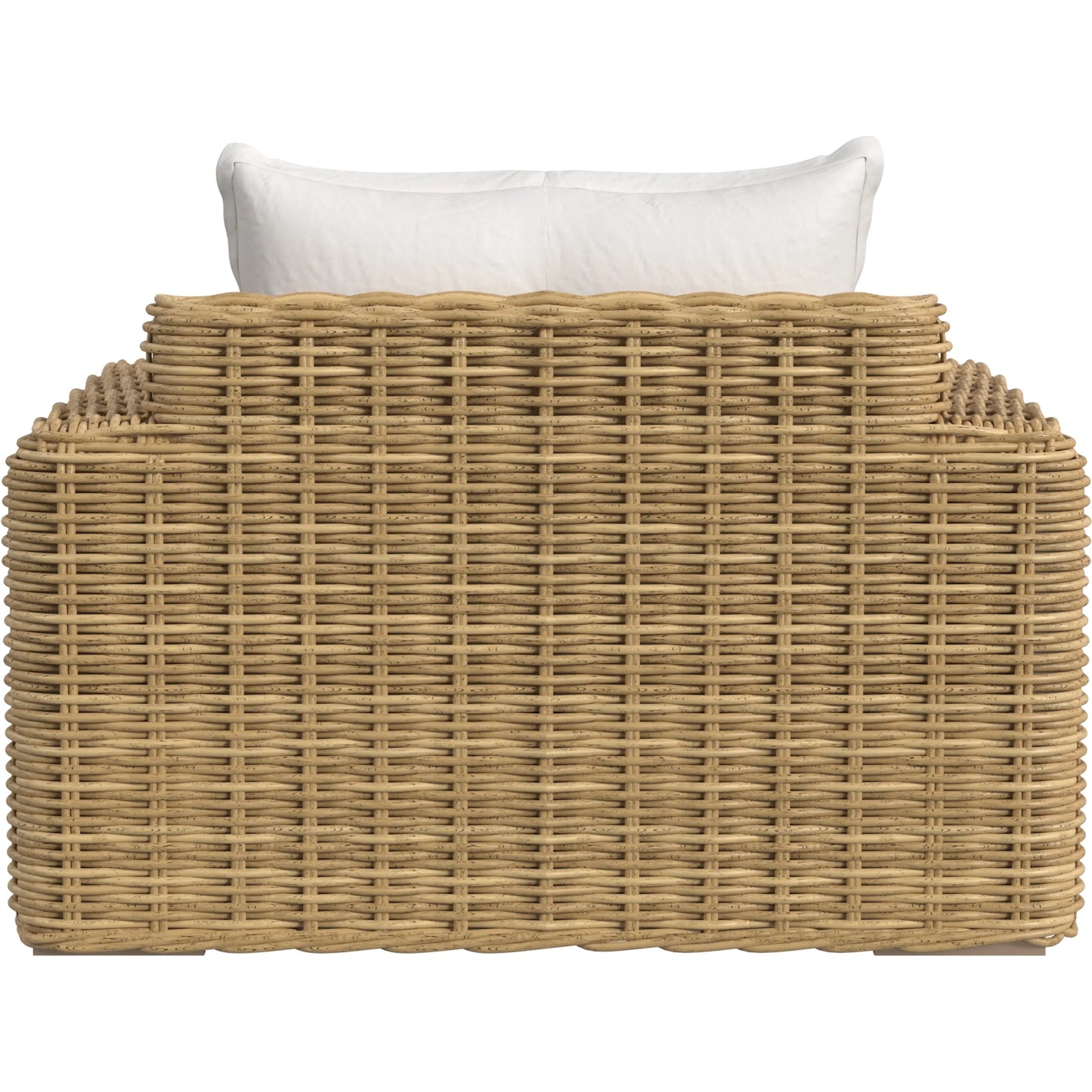 Playa Outdoor Oversized Club Chair by Sunset West in medium wood. Made from resin wicker in a rustic style.