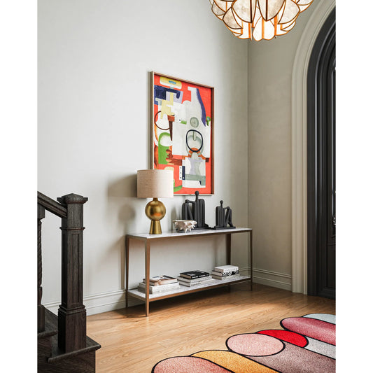 Abstract Figure Set by Currey and Company in black. Made from wood in a modern style.