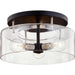 Bergamot Station Semi Flush by Troy. Made from hand worked iron in a cottage & farmhouse style.