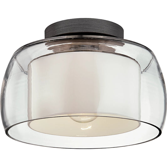 Candace Flush Mount by Troy in graphite. Made from hand worked iron in a modern style.