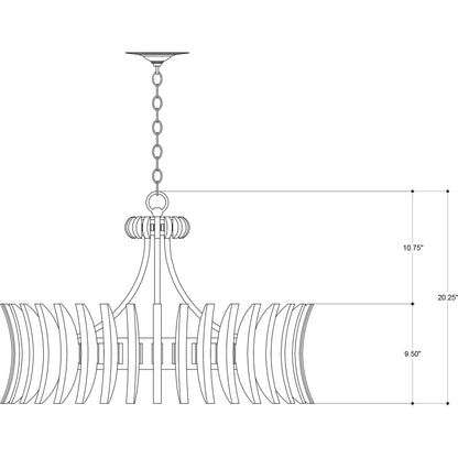 Coquette Brass Chandelier by Currey and Company in antique brass. Made from metal, crystal in a modern style.