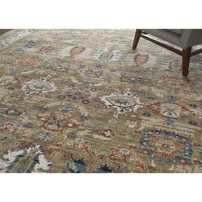 Pearson Traditional Persian PRS39SJF Rug by Feizy in green, ivory, blue. Made from polyester in a unique style.