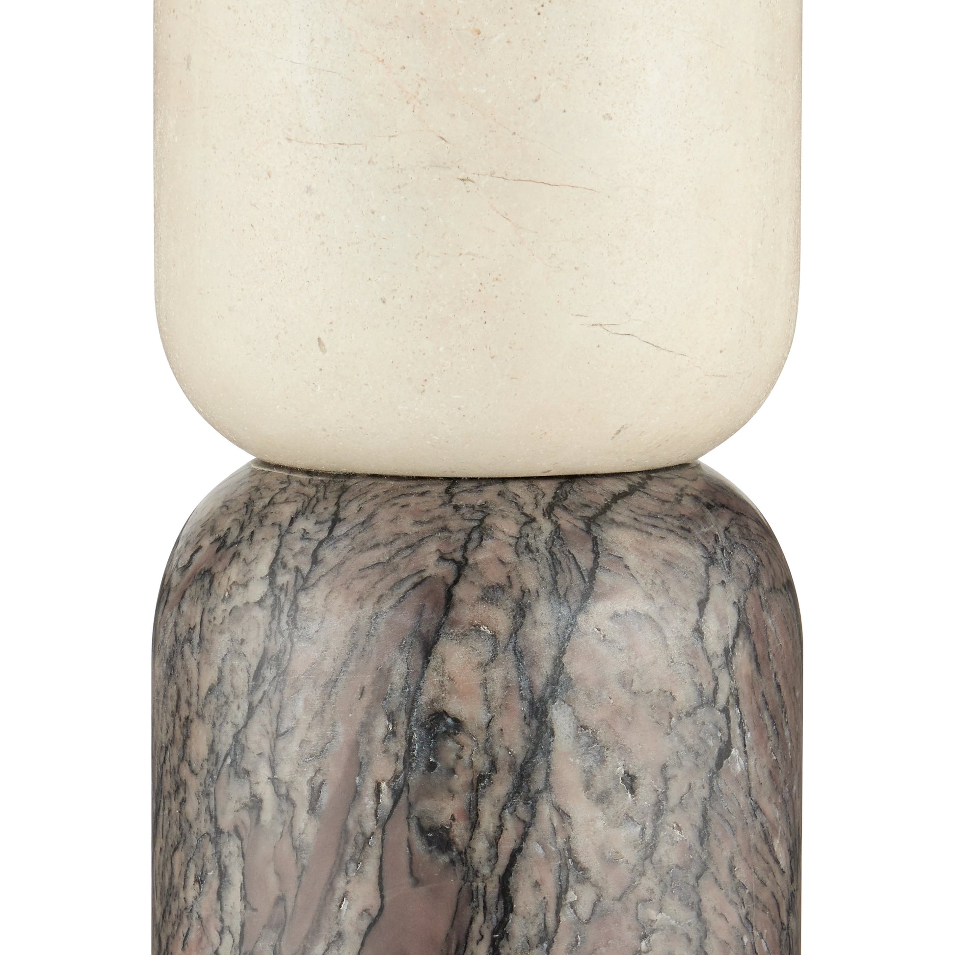 Moreno Marble Objects Set by Currey and Company in natural. Made from rosa cappuccino marble, camello neve marble, breccia marble in a modern style.