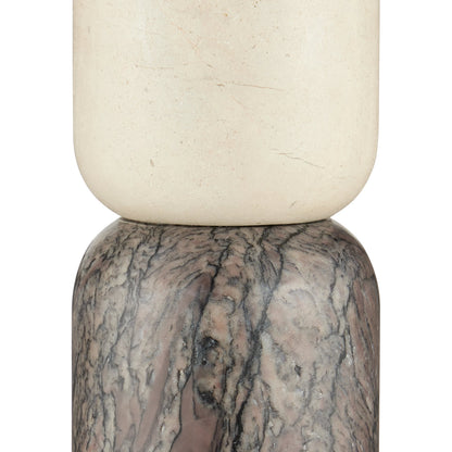 Moreno Marble Objects Set by Currey and Company in natural. Made from rosa cappuccino marble, camello neve marble, breccia marble in a modern style.