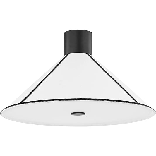 Forrest Semi Flush by Troy in soft black. Made from iron in a modern style.