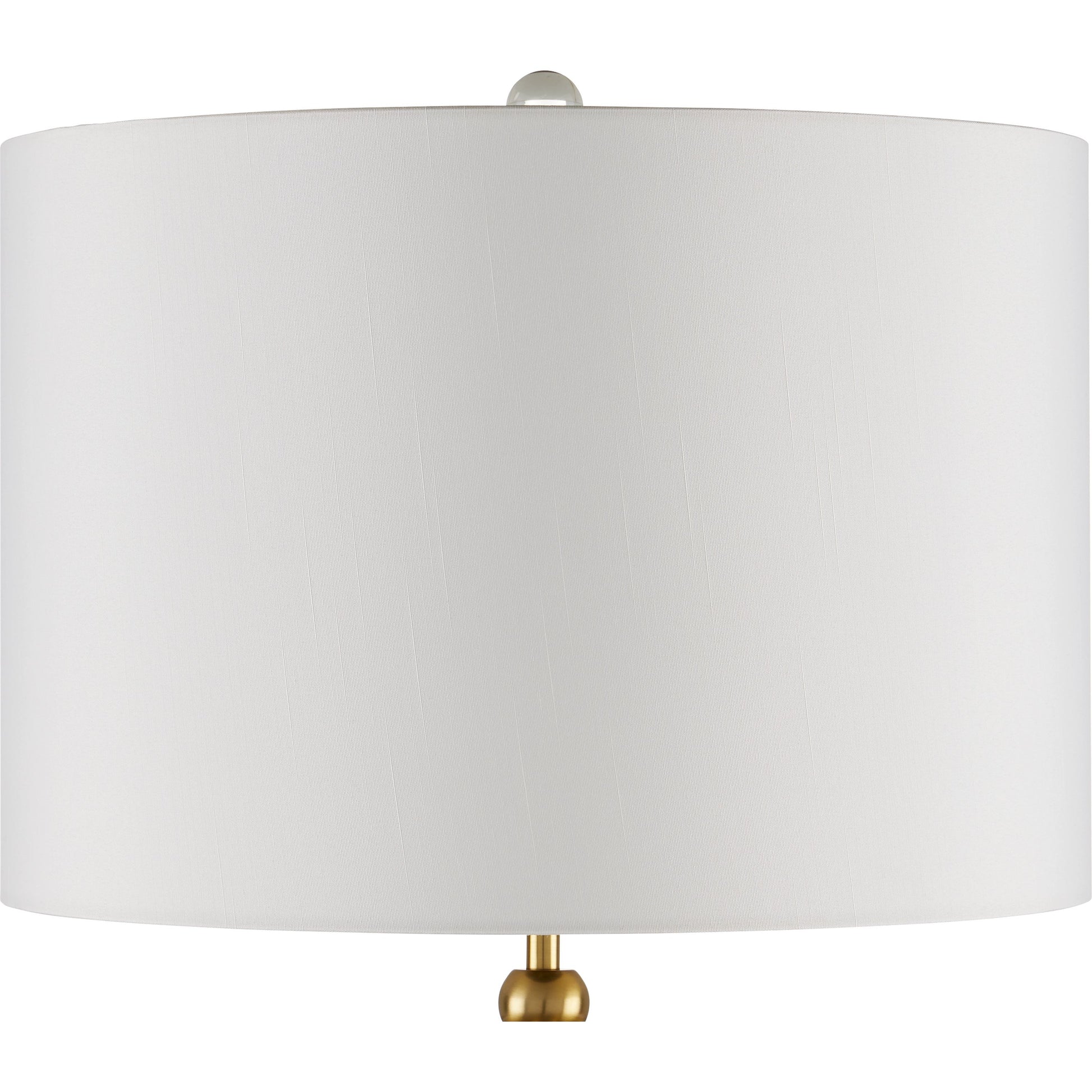 Waterfall Table Lamp by Currey and Company in clear, natural, brass. Made from optic crystal, marble, metal in a modern style.